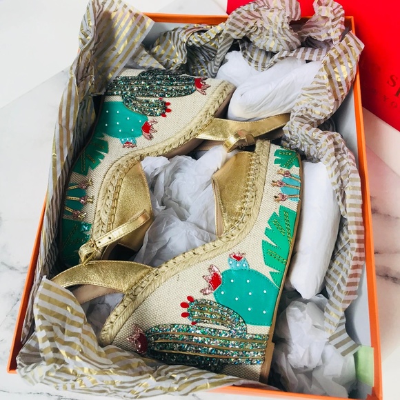 kate spade cactus wedges